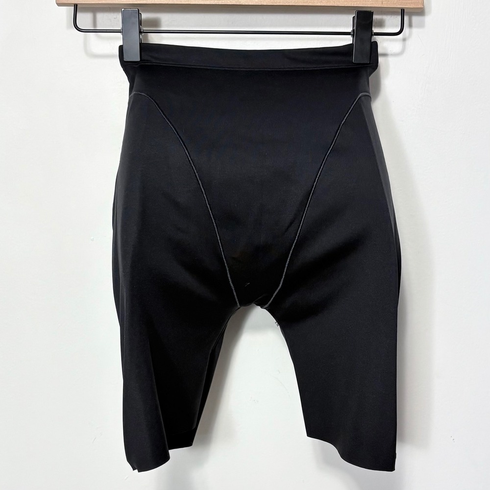 SKIMS Black High-Waist Sculpting Mid-Thigh Shorts